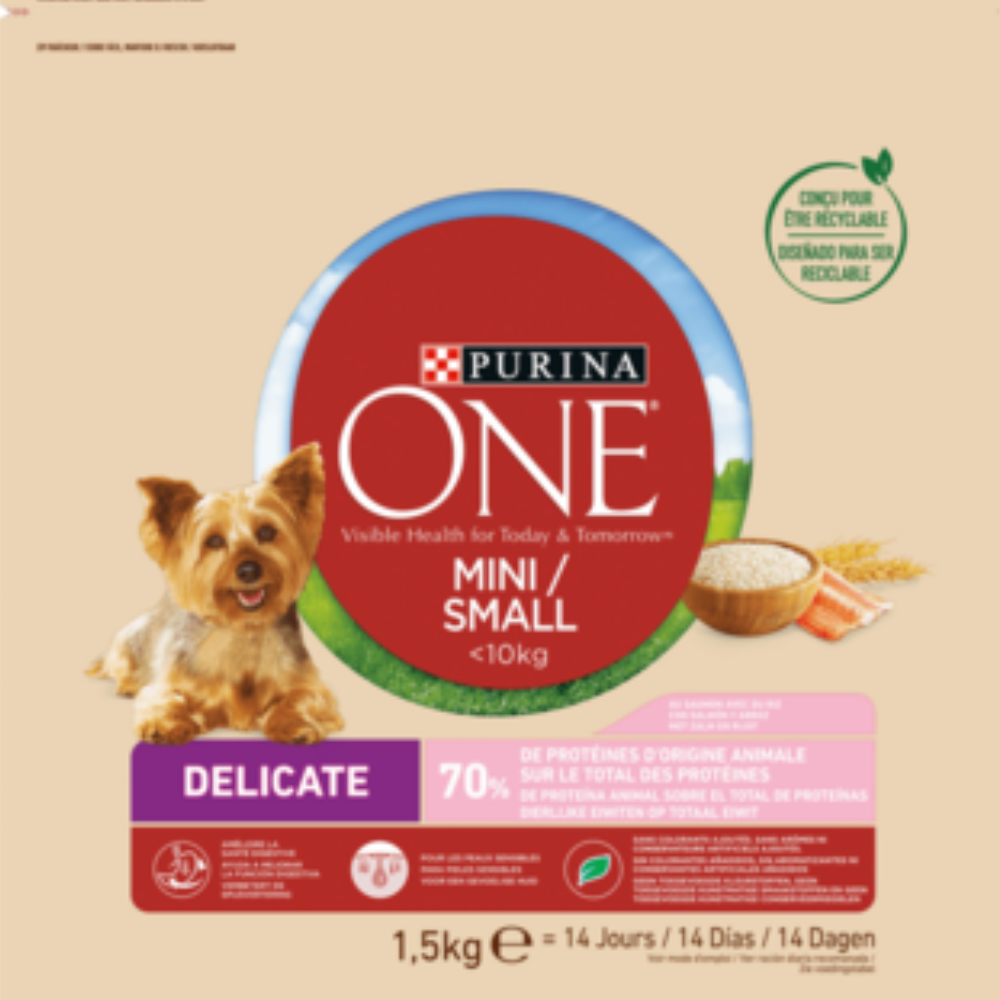 PURINA DELICADO SALMON Y ARROZ 1.5 KG.